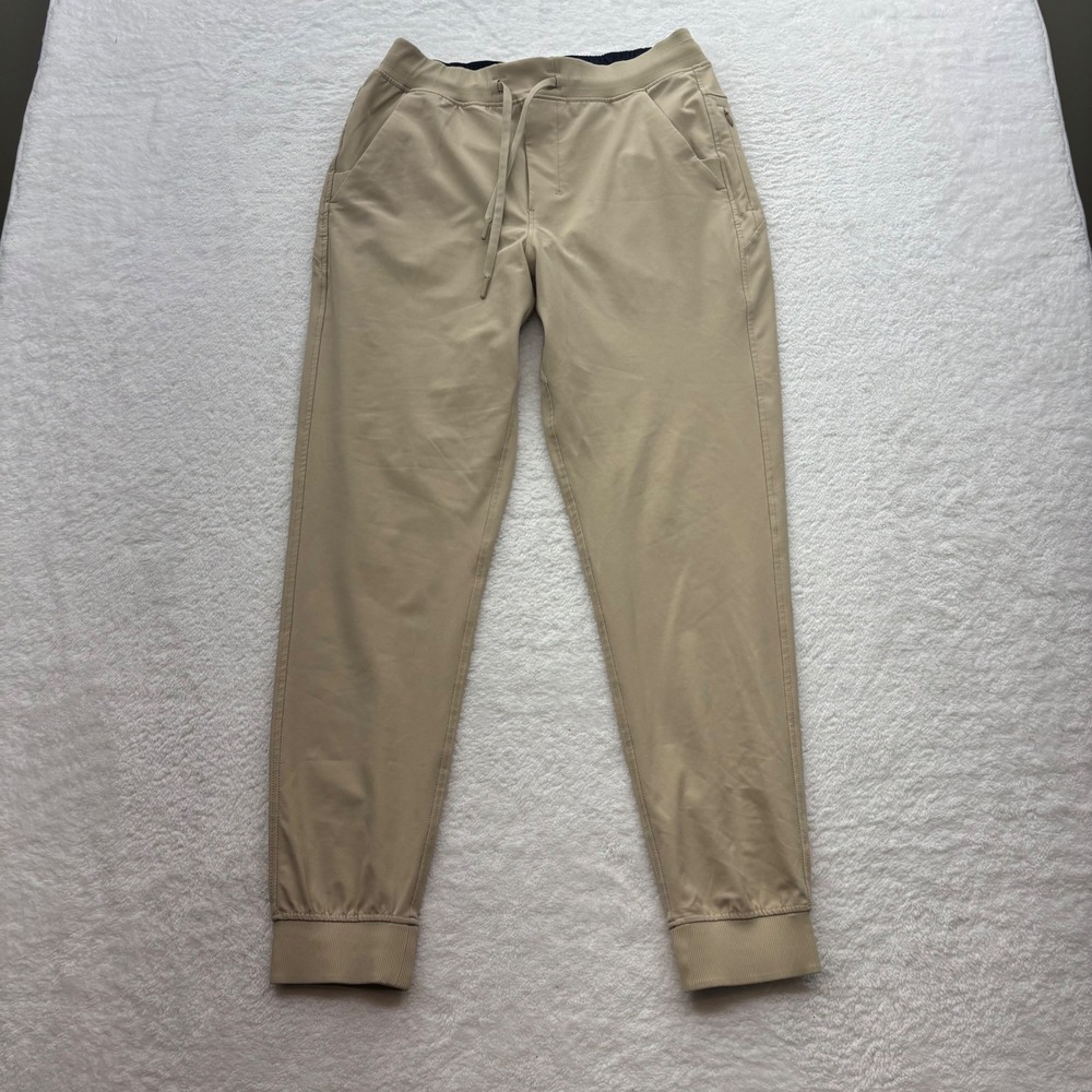 Birddogs Men Tan Khaki Lined Joggers Pants Size Large Drawstring